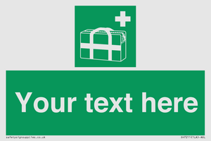 Custom sign safe condition Medical grab bag